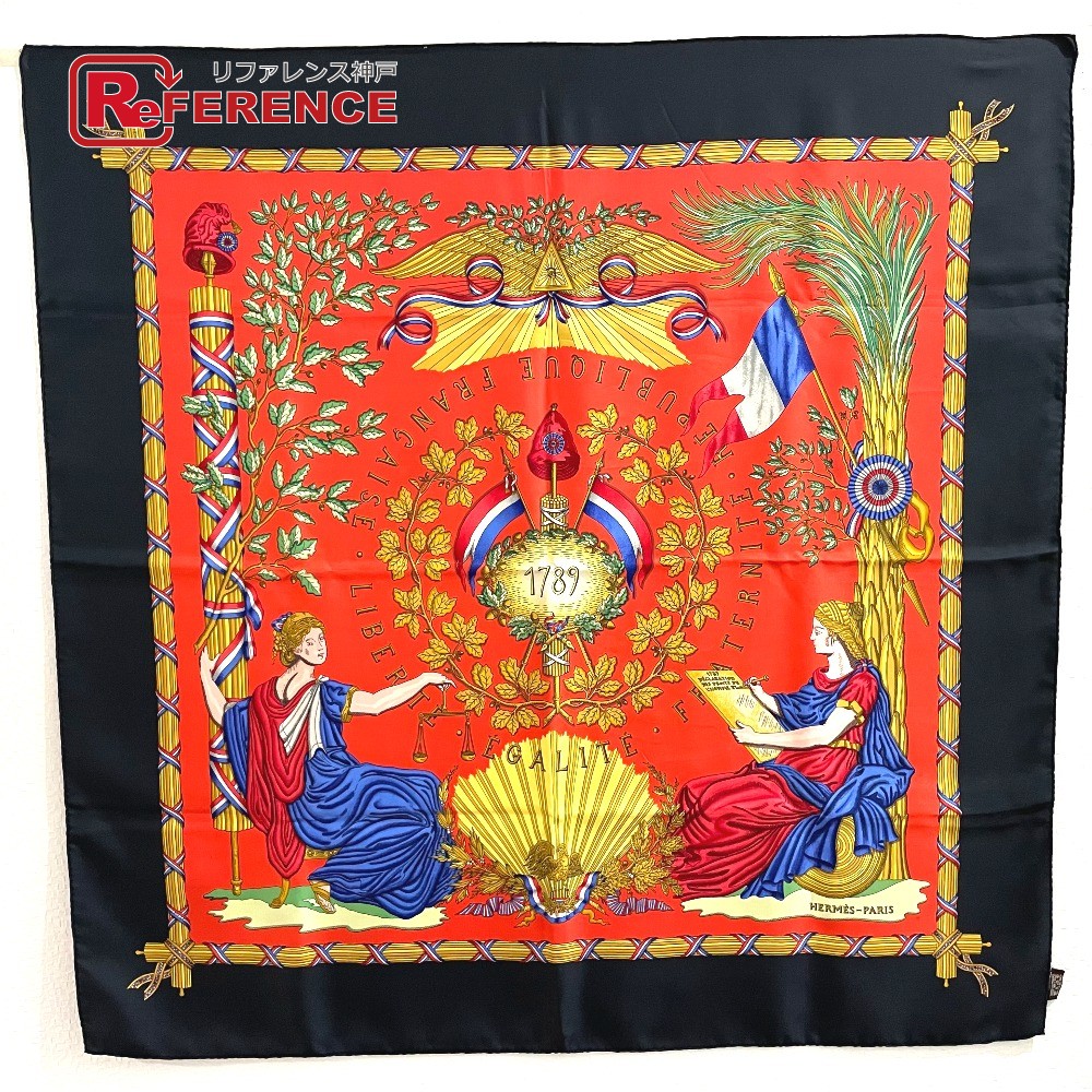 楽天市場】HERMES エルメス カレ90 LIBERTE EGALITE FRATERNITE