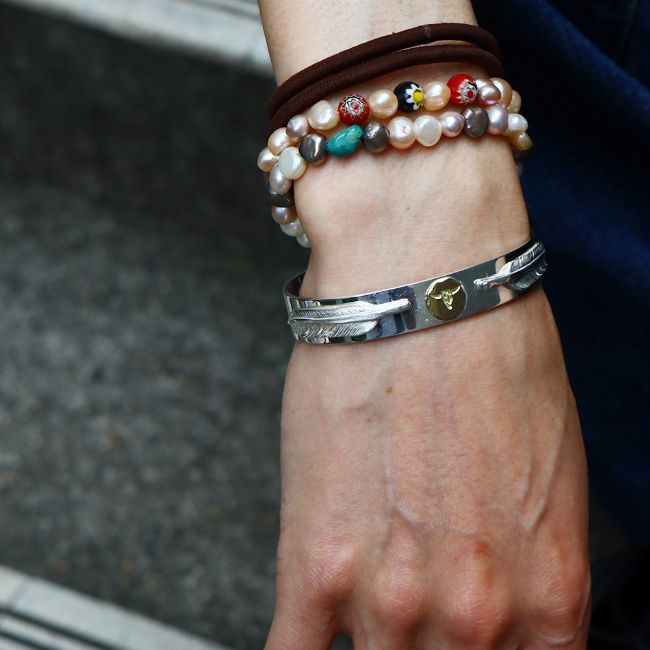 楽天市場】TADY&KING平打ちバングルK18ロングホーン&ダブルSフェザー