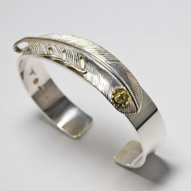 楽天市場】TADY&KING特大SVフェザー平打ちバングルK18イーグル