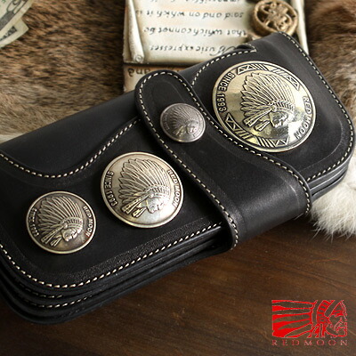 楽天市場】REDMOON レッドムーン 長財布 革 コンチョマスター/メガ