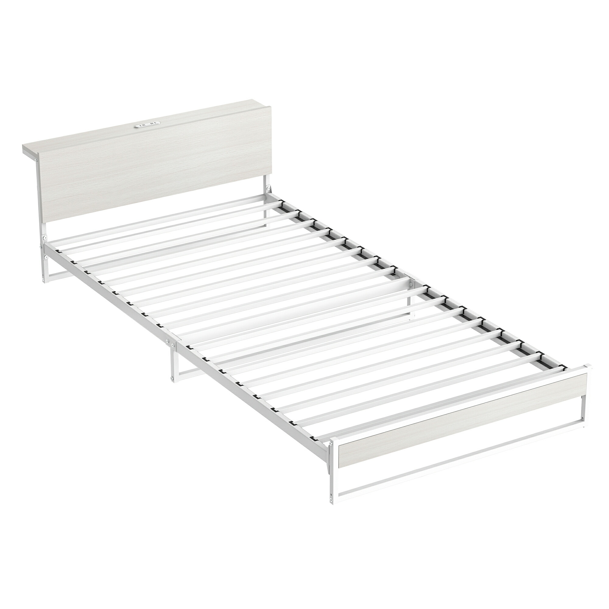 楽天市場】「選べる特典付き」2口コンセント宮棚付き ローベッド