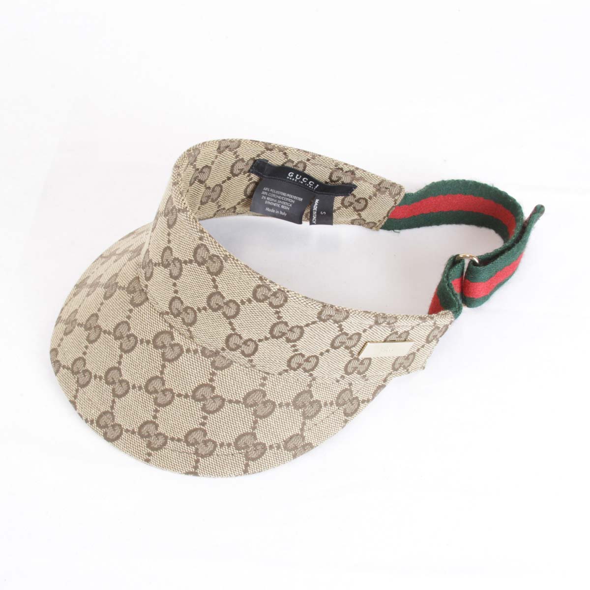 中古)GUCCI GGパターン サンバイザー ベージュ 中古)GUCCI GGパターン