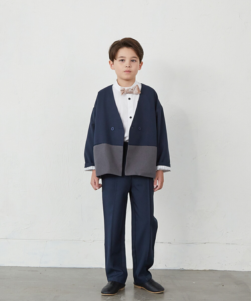 楽天市場】在庫限り！【riziere】バイカラーノーカラージャケット