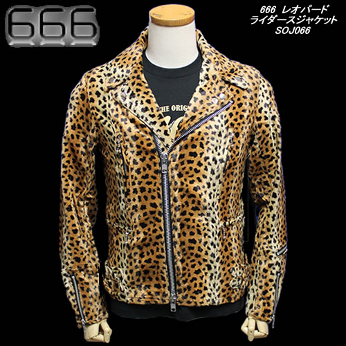 楽天市場】666トリプルシックス◇666 レオパードライダースジャケット