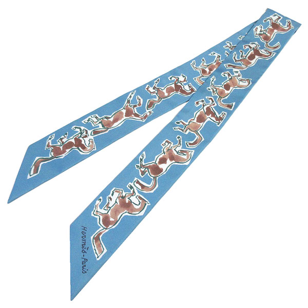 楽天市場】≪新品≫ エルメス ツイリー 自由の馬 ブルーグラシア