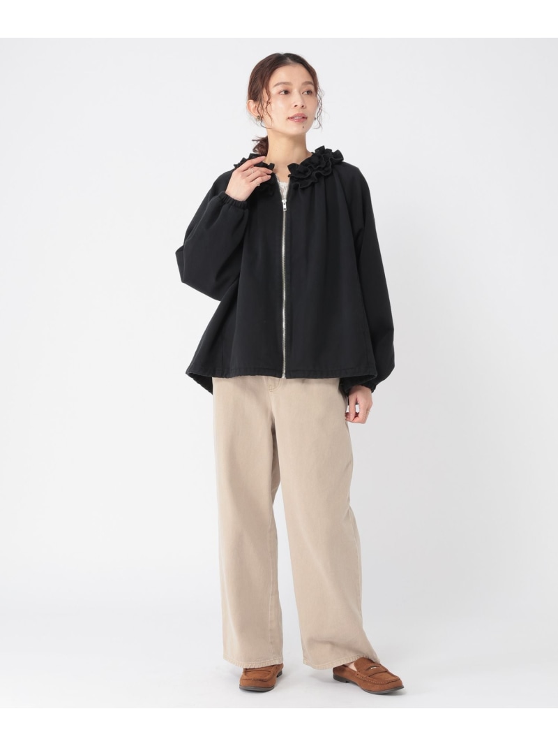 楽天市場】【新色・追加カラー予約】フリルカラー甘織りデニムシャツ