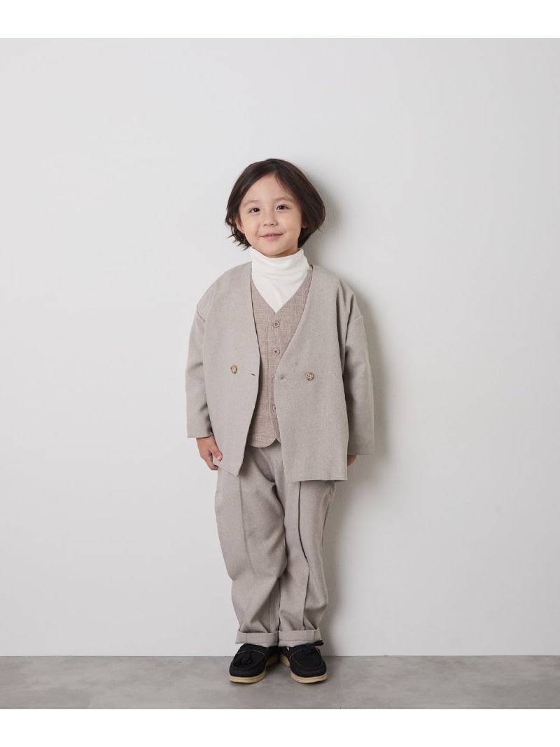 楽天市場】riziere ノーカラージャケットセットアップ(裏地ストライプ