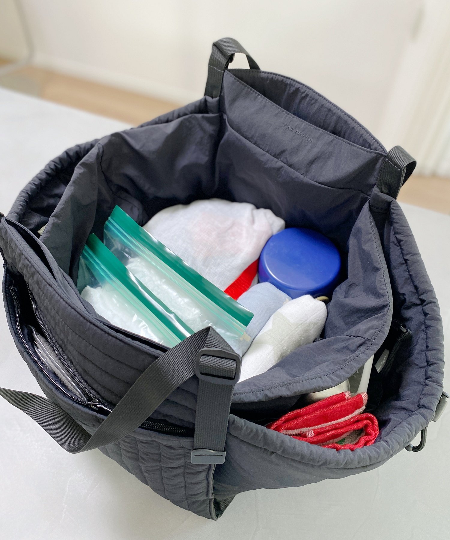 SUPERTHANKS BOX｜洗えるキルティングマザーズバッグ/L | Rakuten