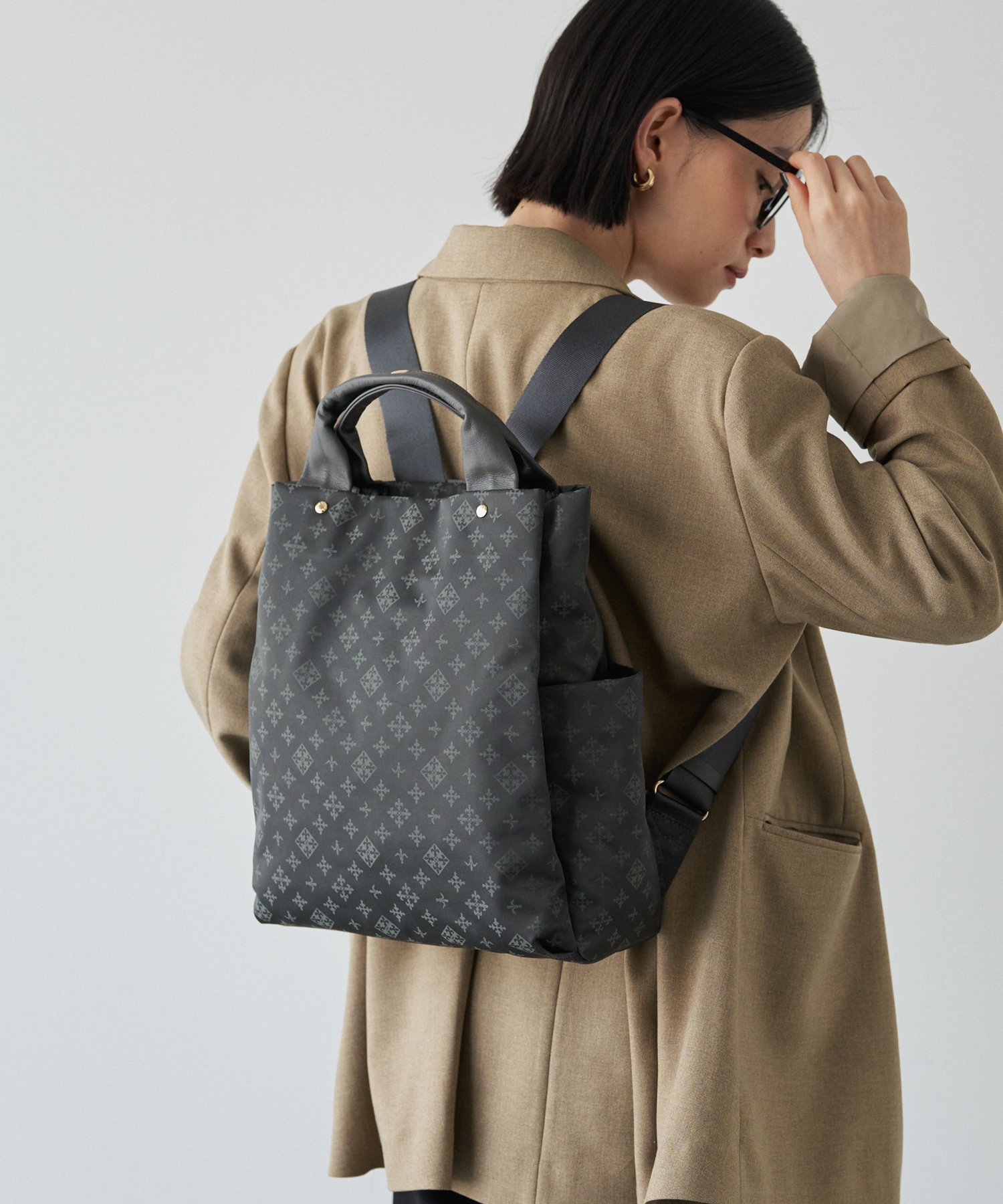 russet｜ナイロンジャガード2ハンドルリュックサック | Rakuten