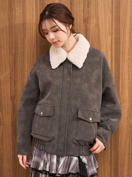 SNIDEL｜マルチファブリックボアカラーブルゾン | Rakuten Fashion
