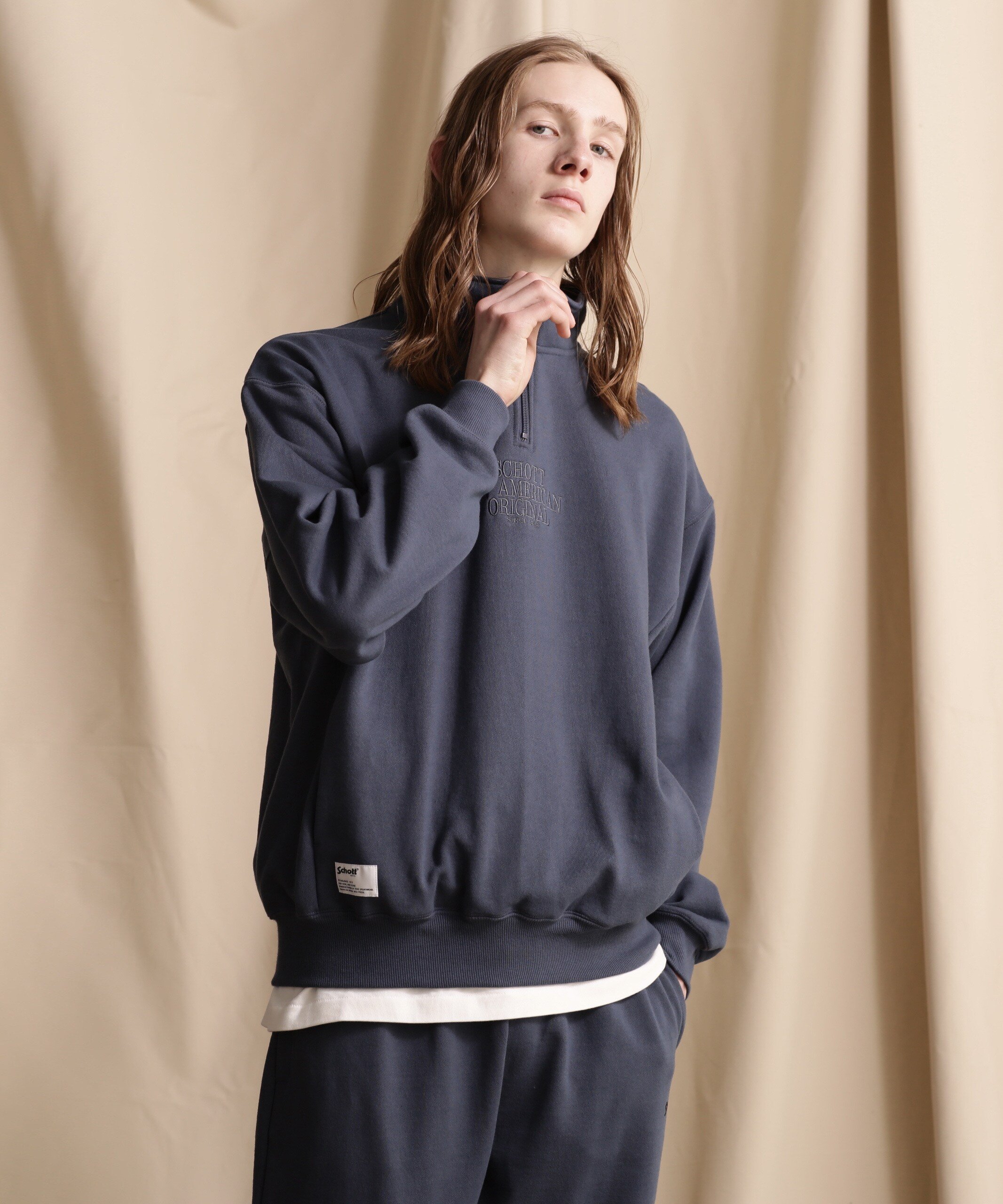 Schott｜HALF ZIP SWEAT/ハーフジップスウェット | Rakuten Fashion