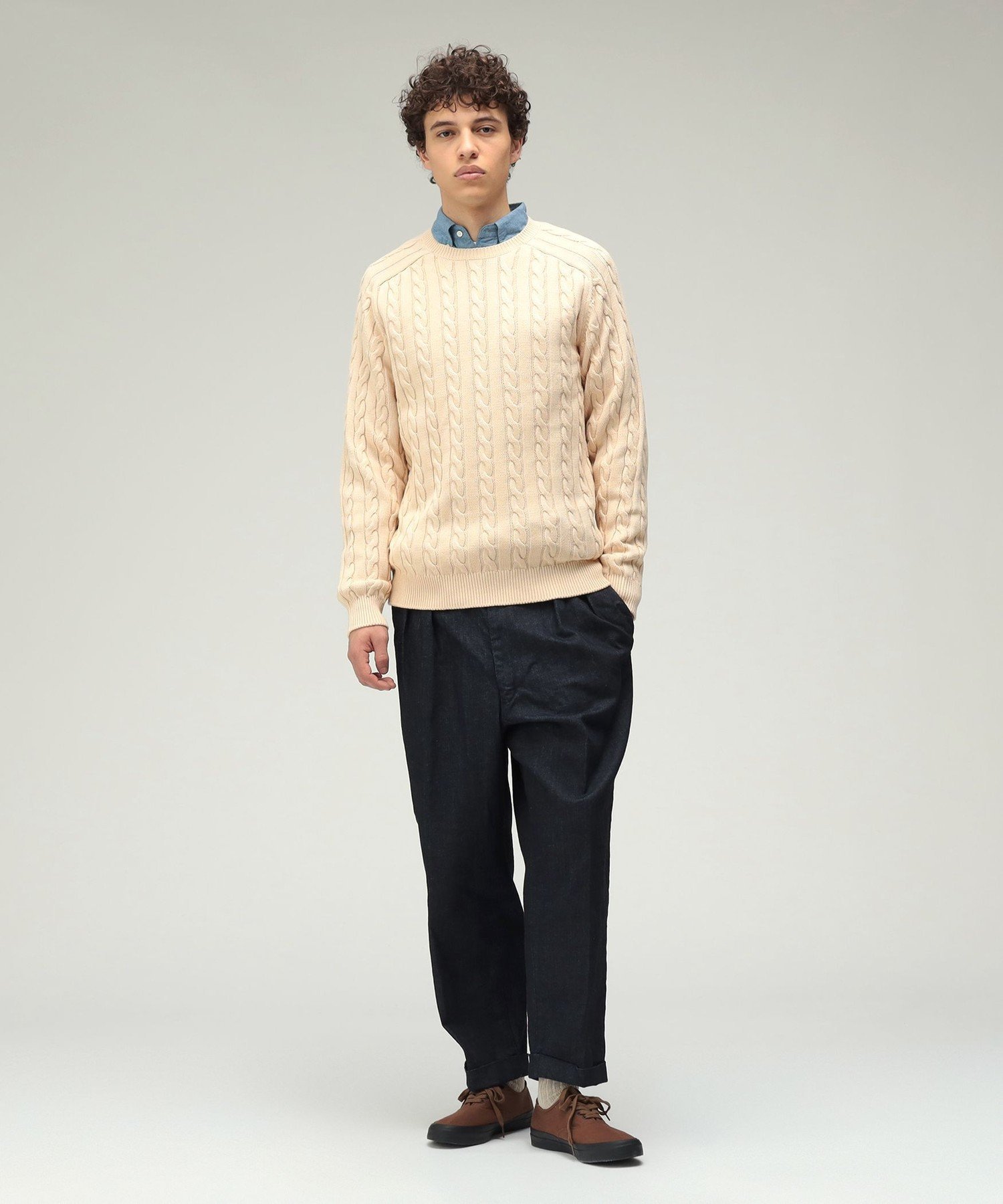 BEAMS MEN｜BEAMS PLUS / 2プリーツ デニム トラウザーズ | Rakuten
