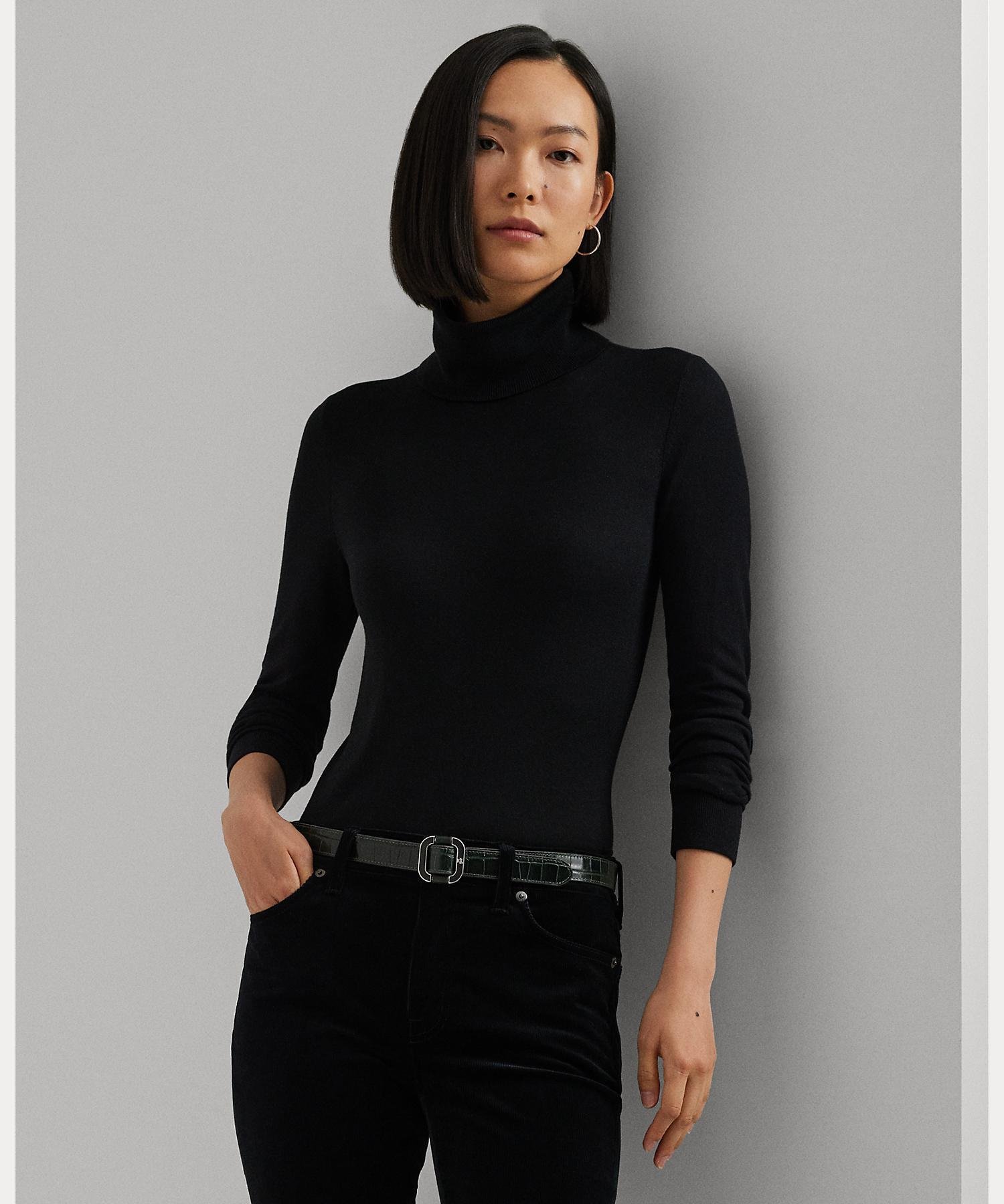 RALPH LAUREN｜シルクブレンド タートルネック セーター | Rakuten