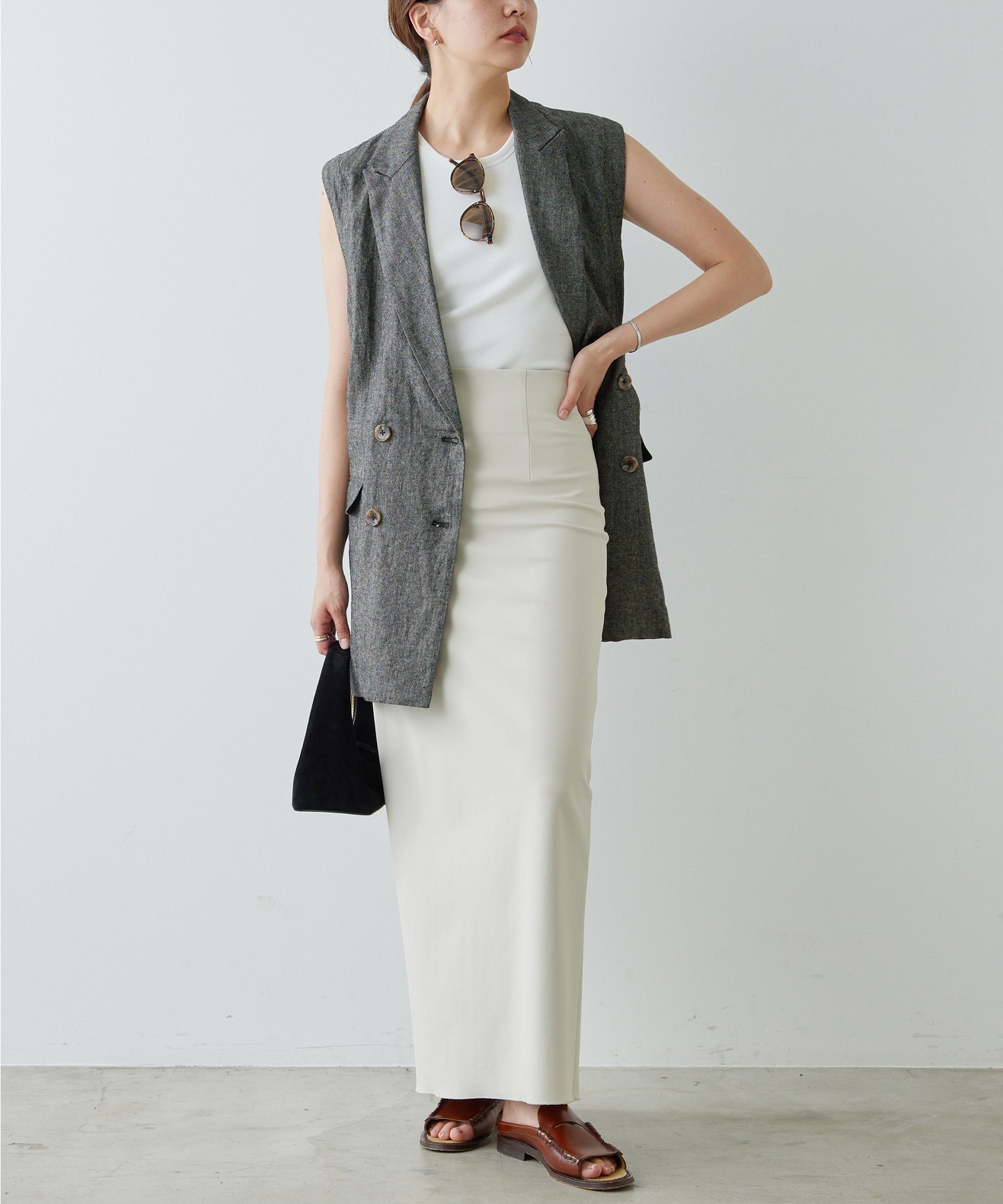 GALLARDAGALANTE｜【3サイズ展開】ストレッチマキシタイトスカート2