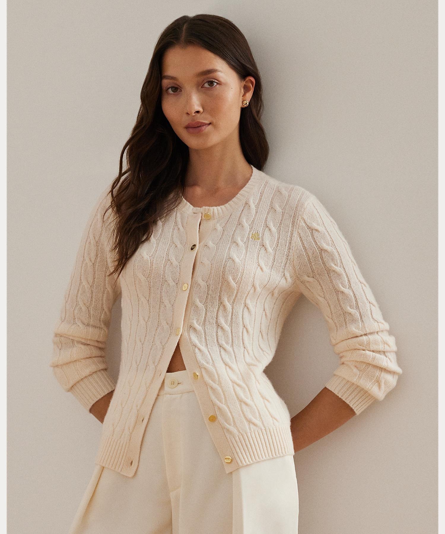 RALPH LAUREN｜ケーブルニット ウールカシミヤ カーディガン | Rakuten