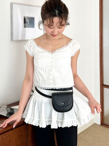 LILY BROWN｜コットンレースヴィンテージブラウス | Rakuten Fashion