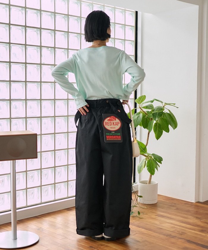 FREAK'S STORE｜別注 サスペンダー付き ビッグ 2タック ツイルパンツ