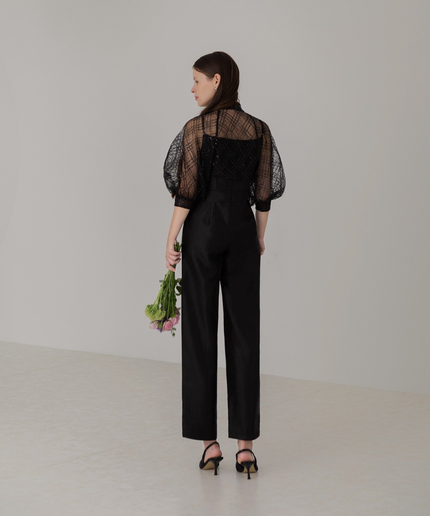 Leja｜LEJA-アシンメトリーティアードフリル3WAYベロアIライン