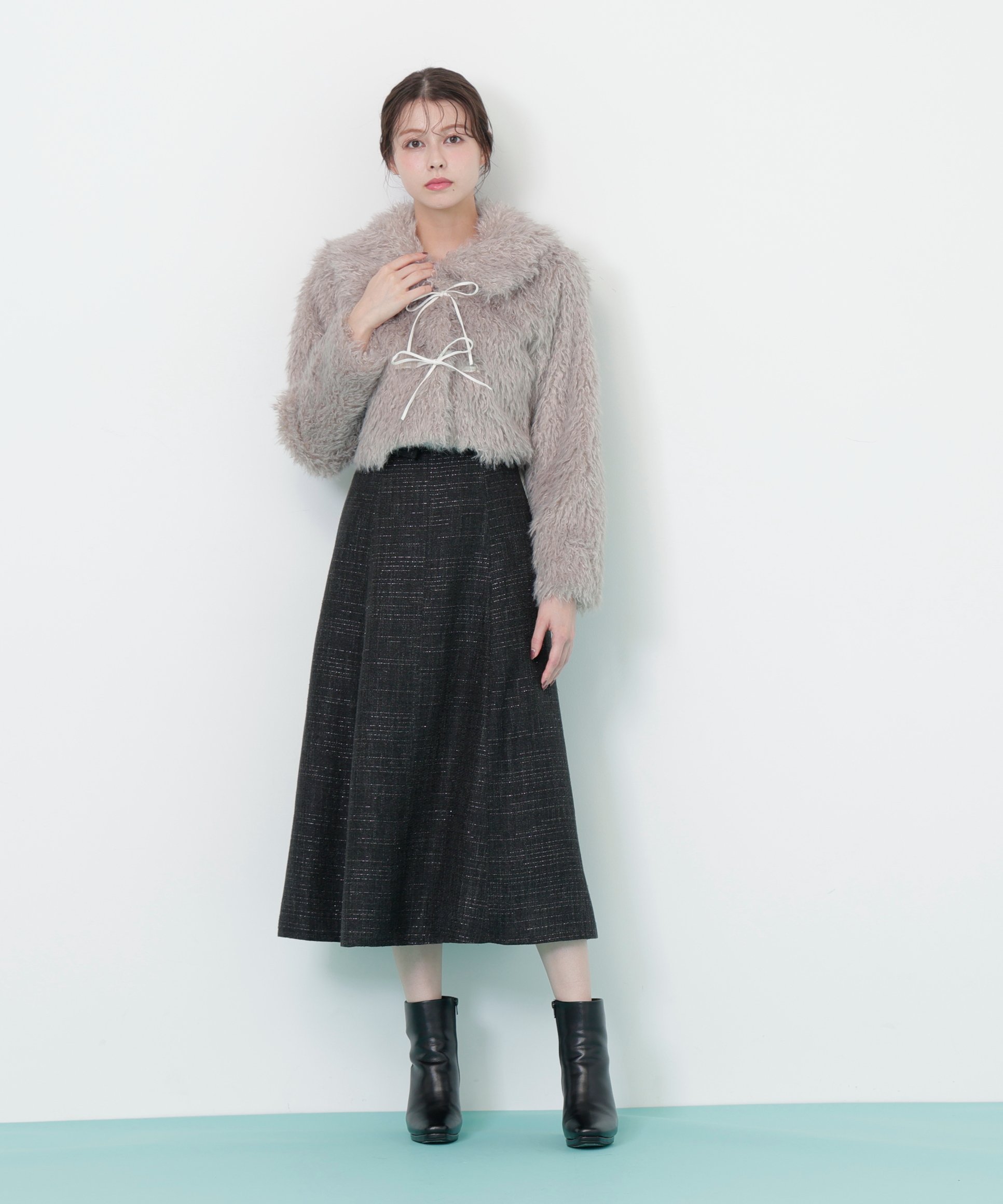 JILL by JILL STUART｜リボンダッフルショートファーコート | Rakuten