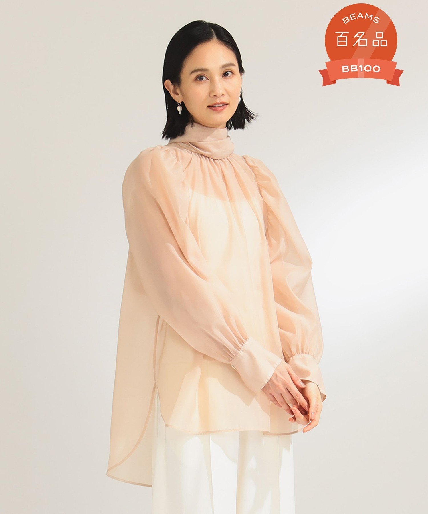 Demi-Luxe BEAMS｜【ビームスの百名品】オーガンジー リボンブラウス