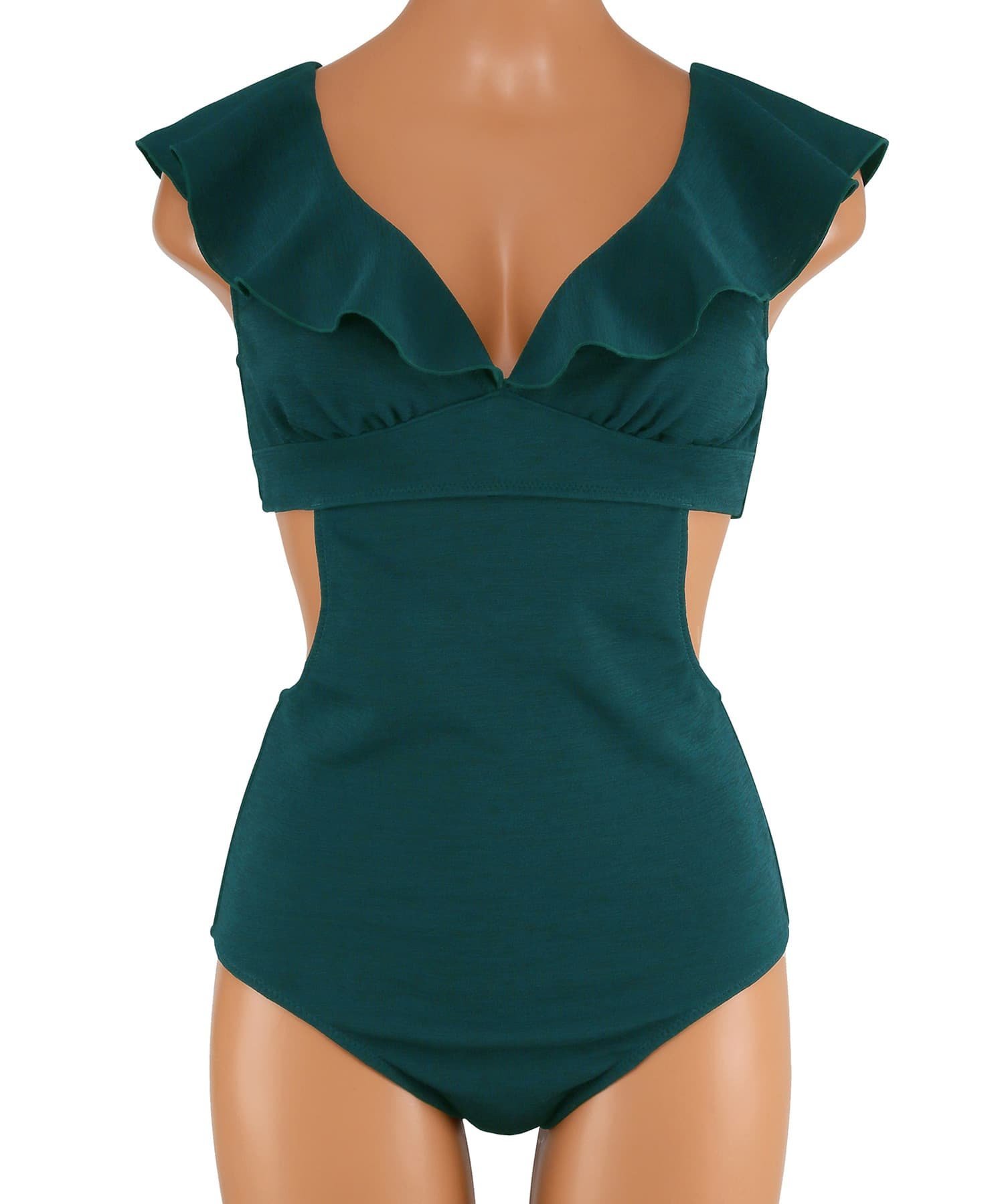 mikomori フリル ワンピース スイムウェア