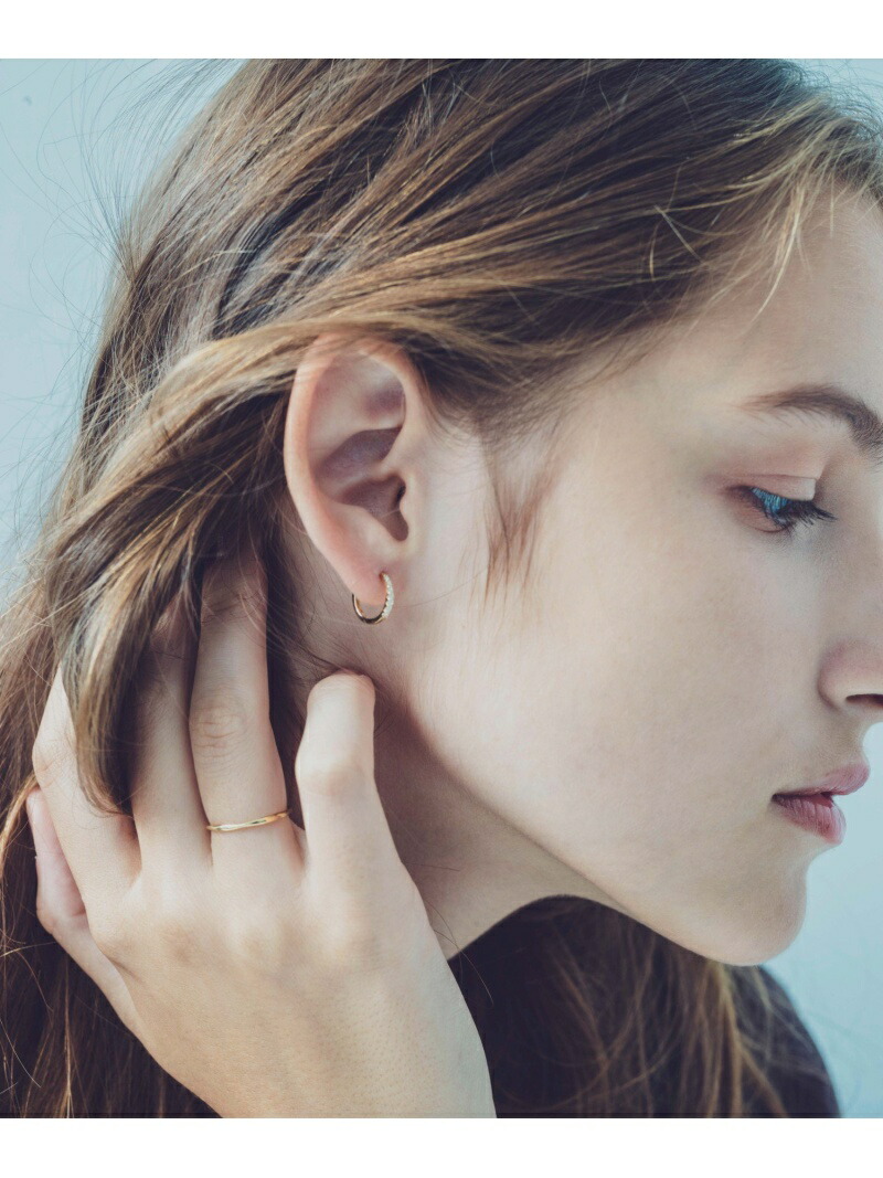 ete｜K18YG ダイヤモンド フープ ピアス | Rakuten Fashion(楽天