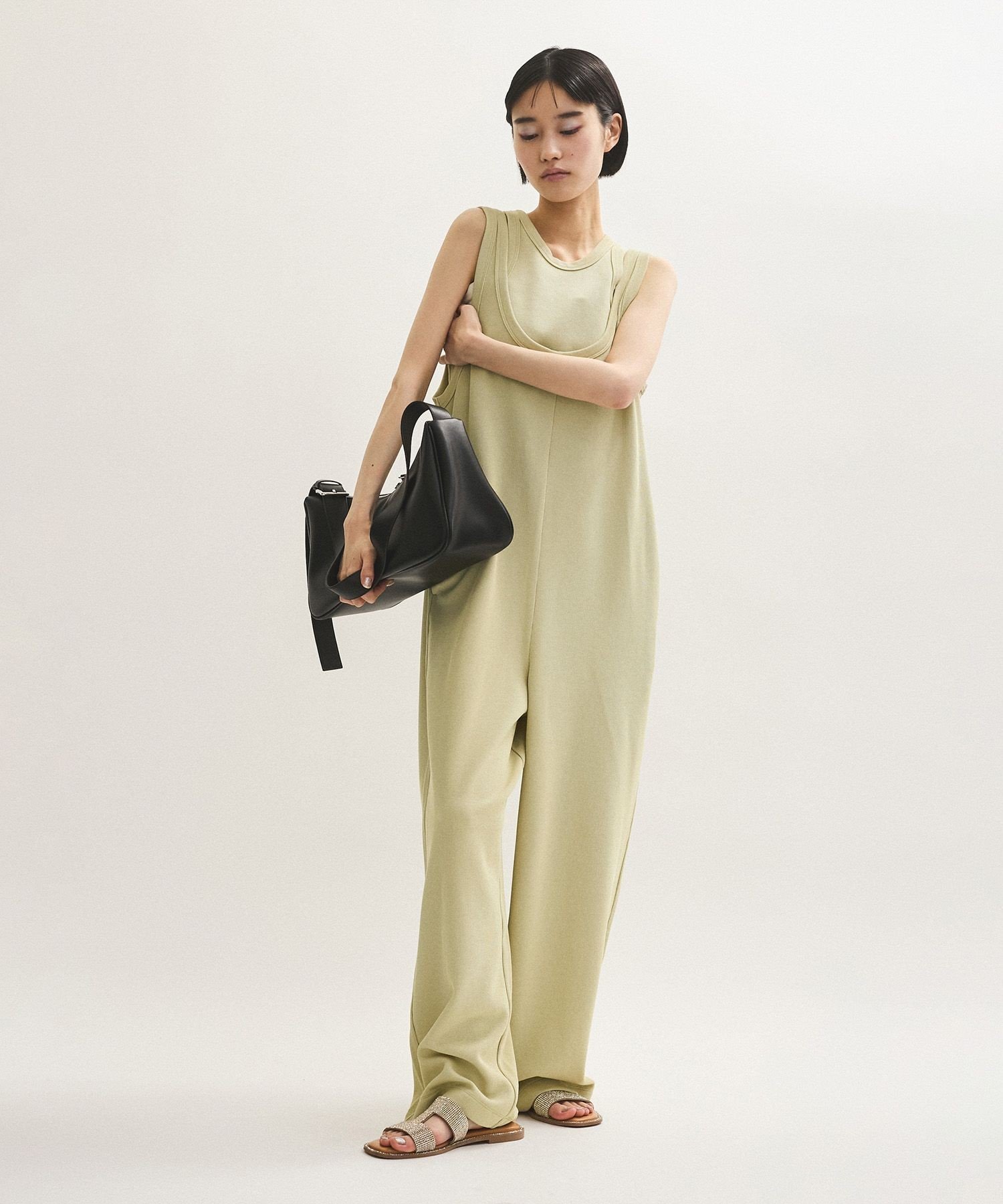 ADAM ET ROPE'｜【サステナブル】Wフェイスジャージーセットロンパース