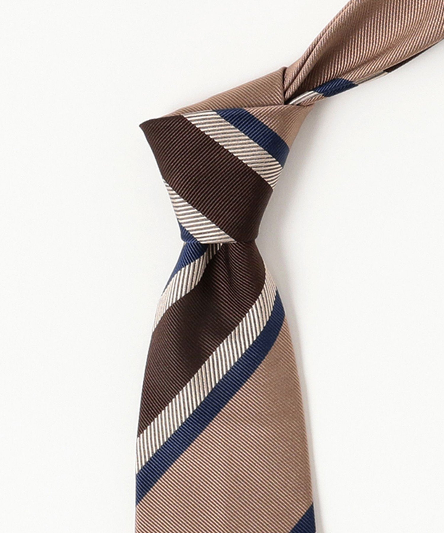 BEAMS MEN｜FRANCO BASSI / シルクコットン ストライプ ネクタイ