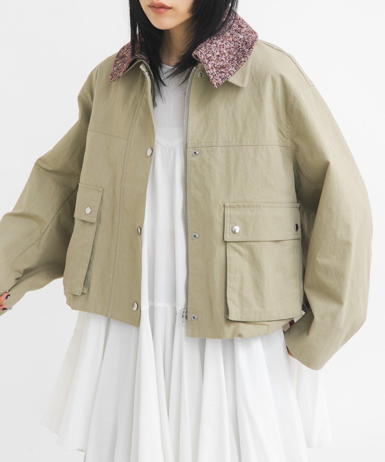 KBF｜2WAYカラーバルーンブルゾン | Rakuten Fashion(楽天ファッション