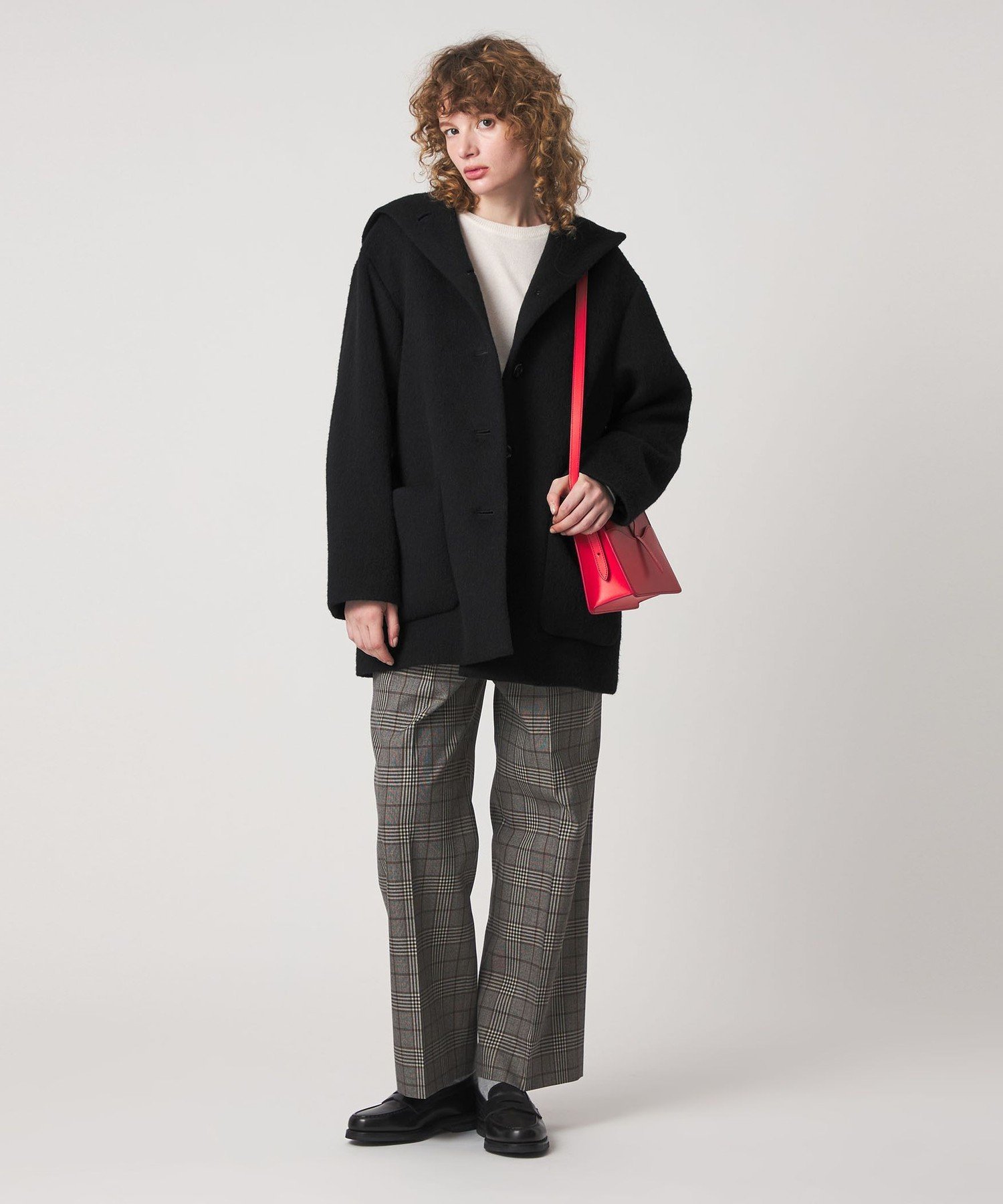 Steven Alan シャギー フード コート ブラック M BEAUTY&YOUTH UNITED ARROWS｜<Steven Alan>シャギー フード コート
