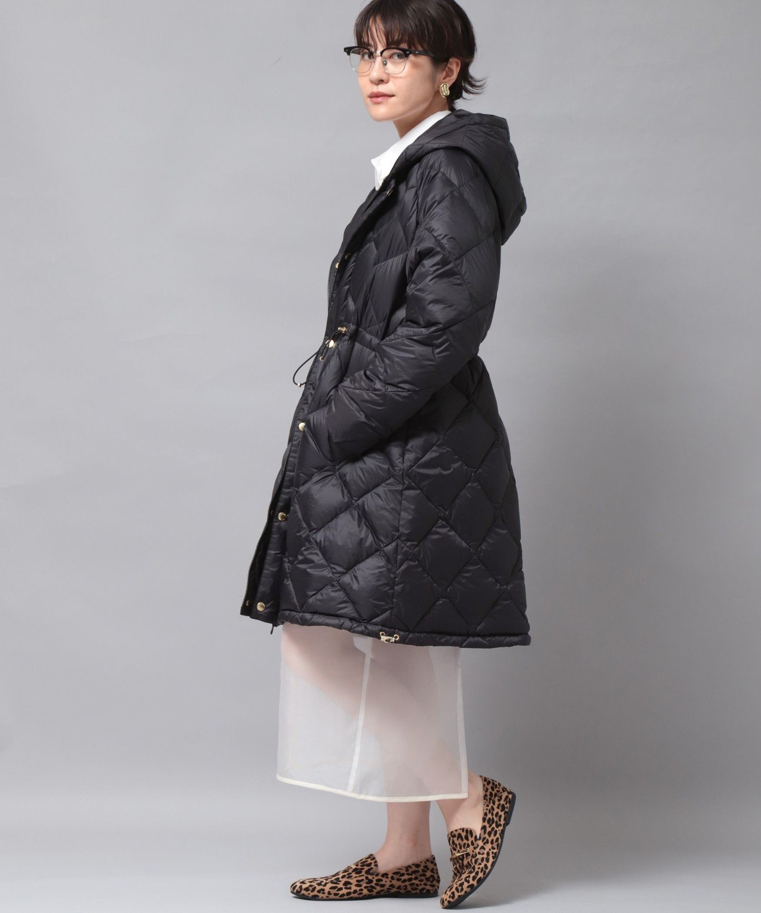 NOLLEY'S｜【TAION/タイオン】別注ミドル丈Aラインフードダウン