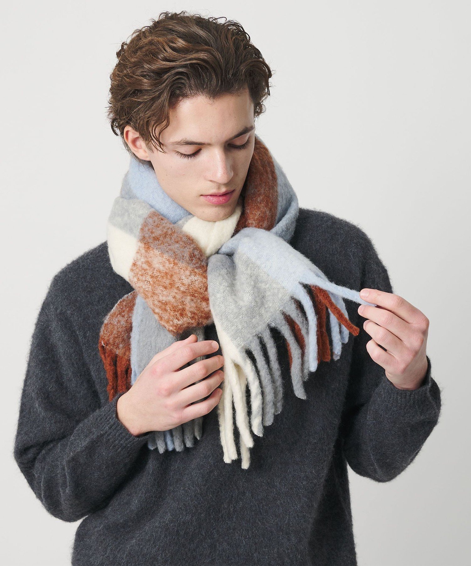 Paul Smith｜ブロックチェック カシミヤブレンド マフラー | Rakuten