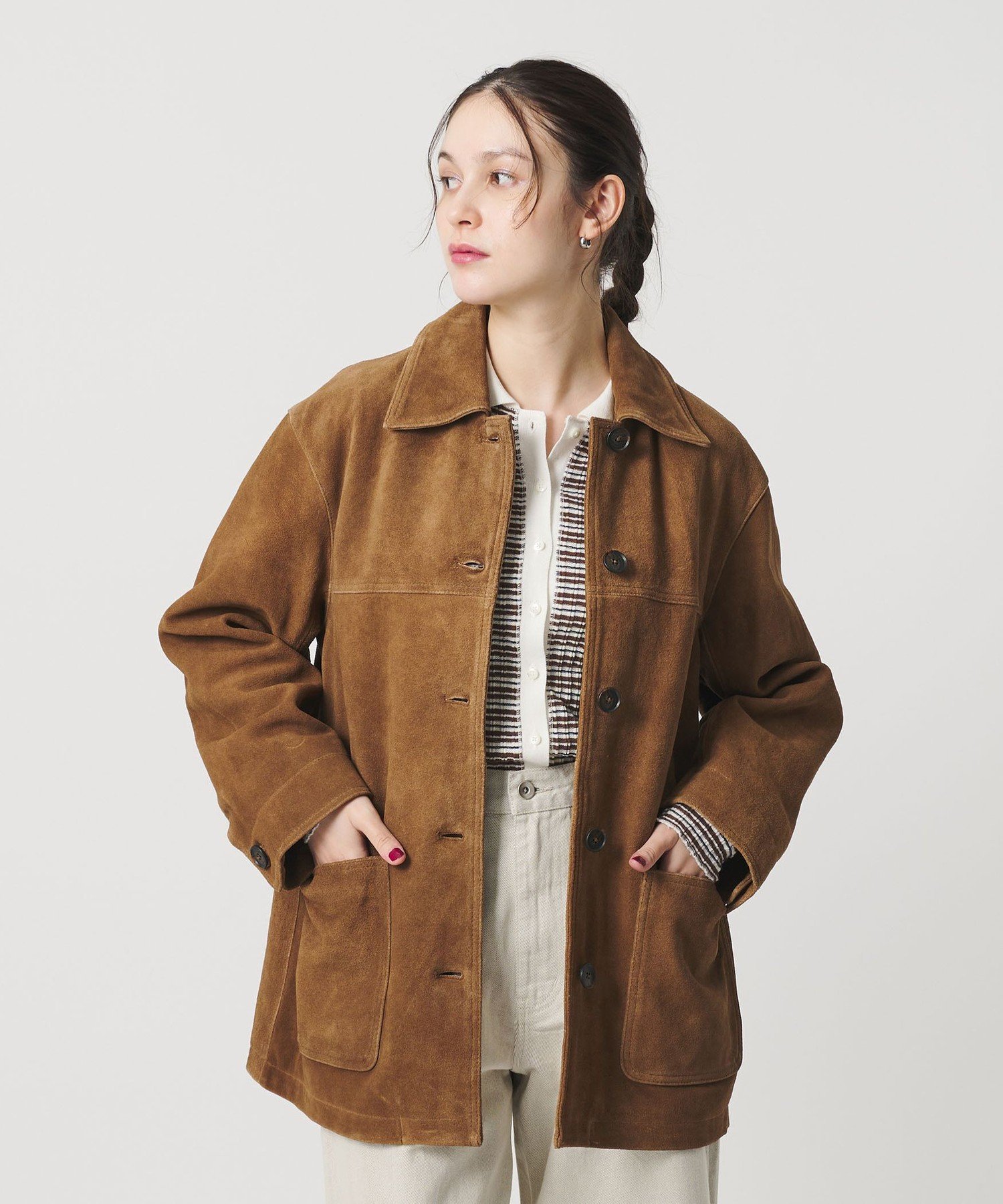 BEAUTY&YOUTH UNITED ARROWS｜スエード カバーオール ジャケット