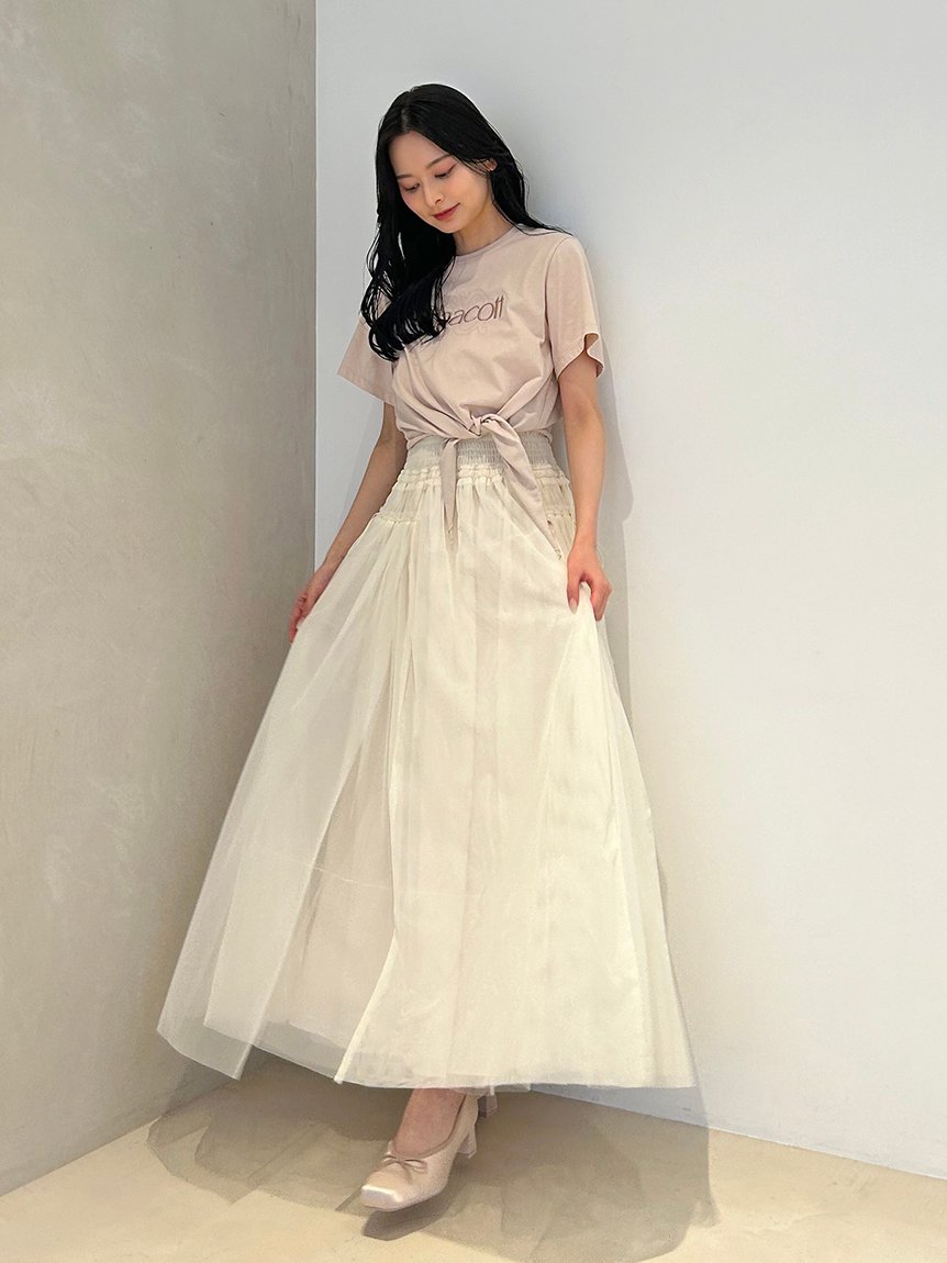 SNIDEL｜【Chacott】Sustainableチュールスカート | Rakuten Fashion