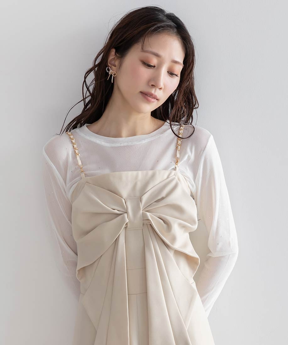 RANDA｜2WAYストラップリボンロンパース | Rakuten Fashion(楽天