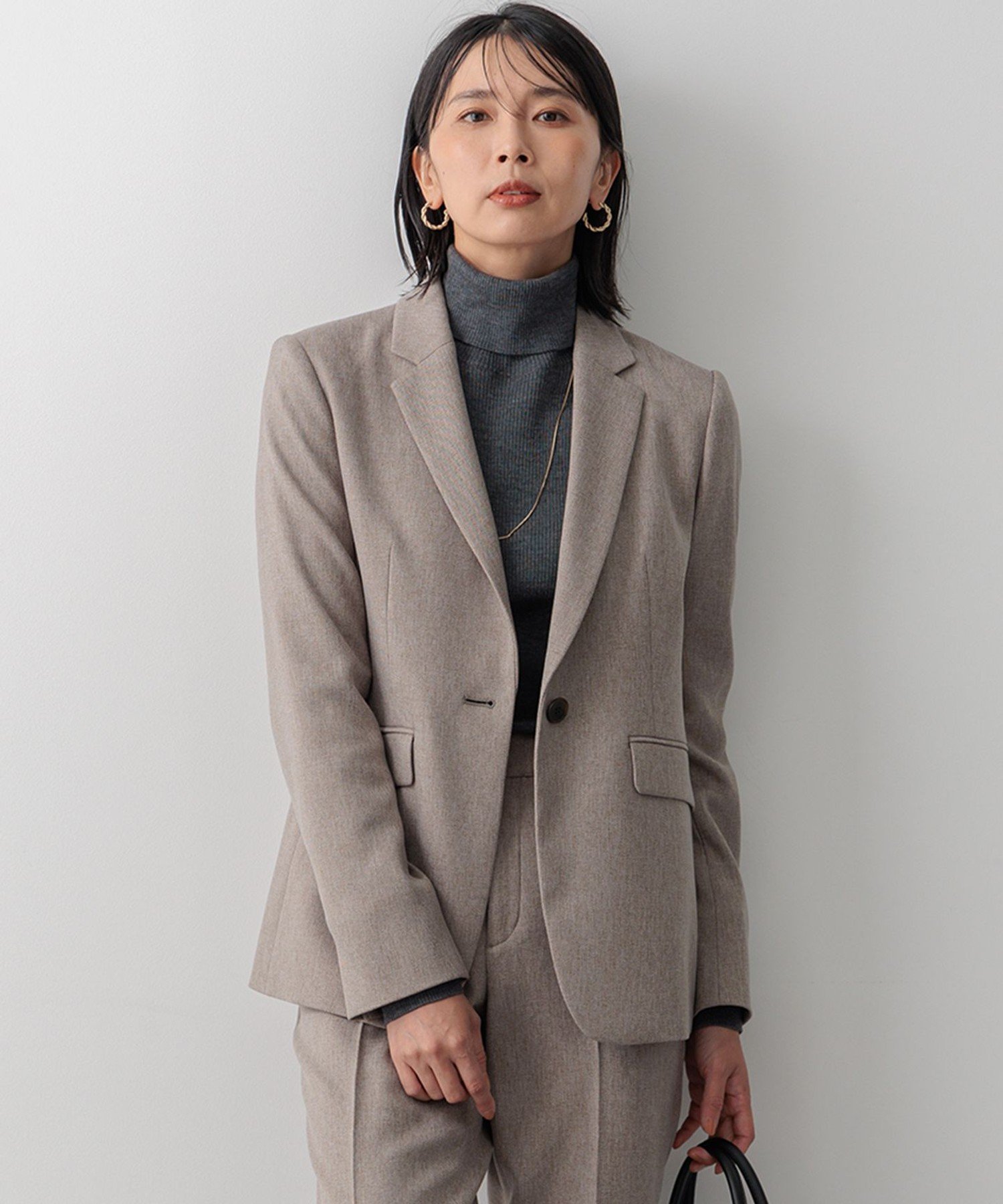 23区｜【洗える】ウールライクカルゼ テーラードジャケット | Rakuten