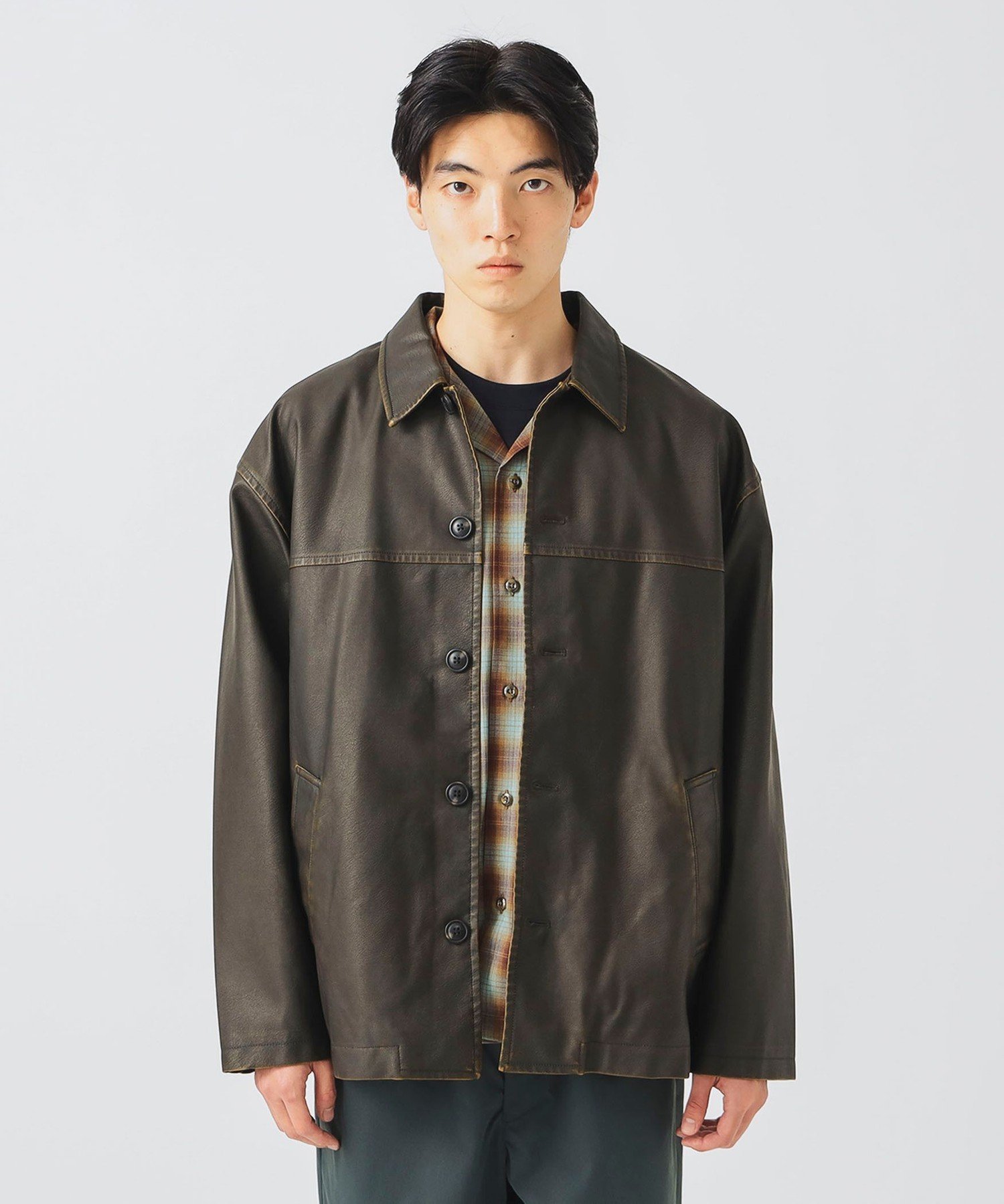 BEAMS HEART｜フェイクレザー カーコート 25AW | Rakuten Fashion(楽天