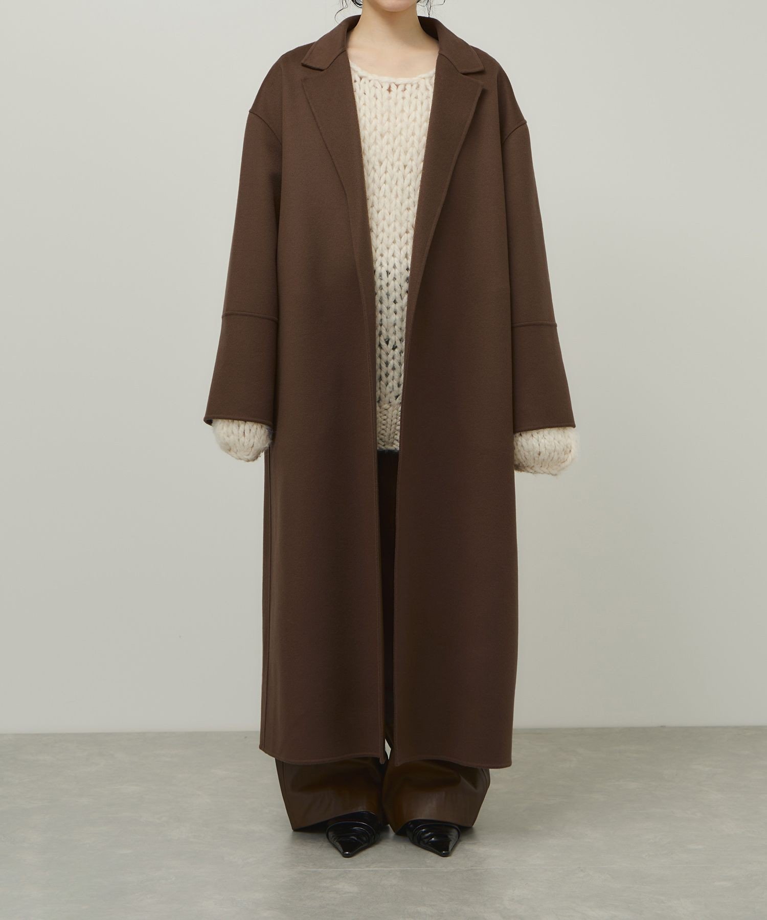 ADAM ET ROPE'｜【EMOELLE】Colombo カシミヤブレンドリバーコート