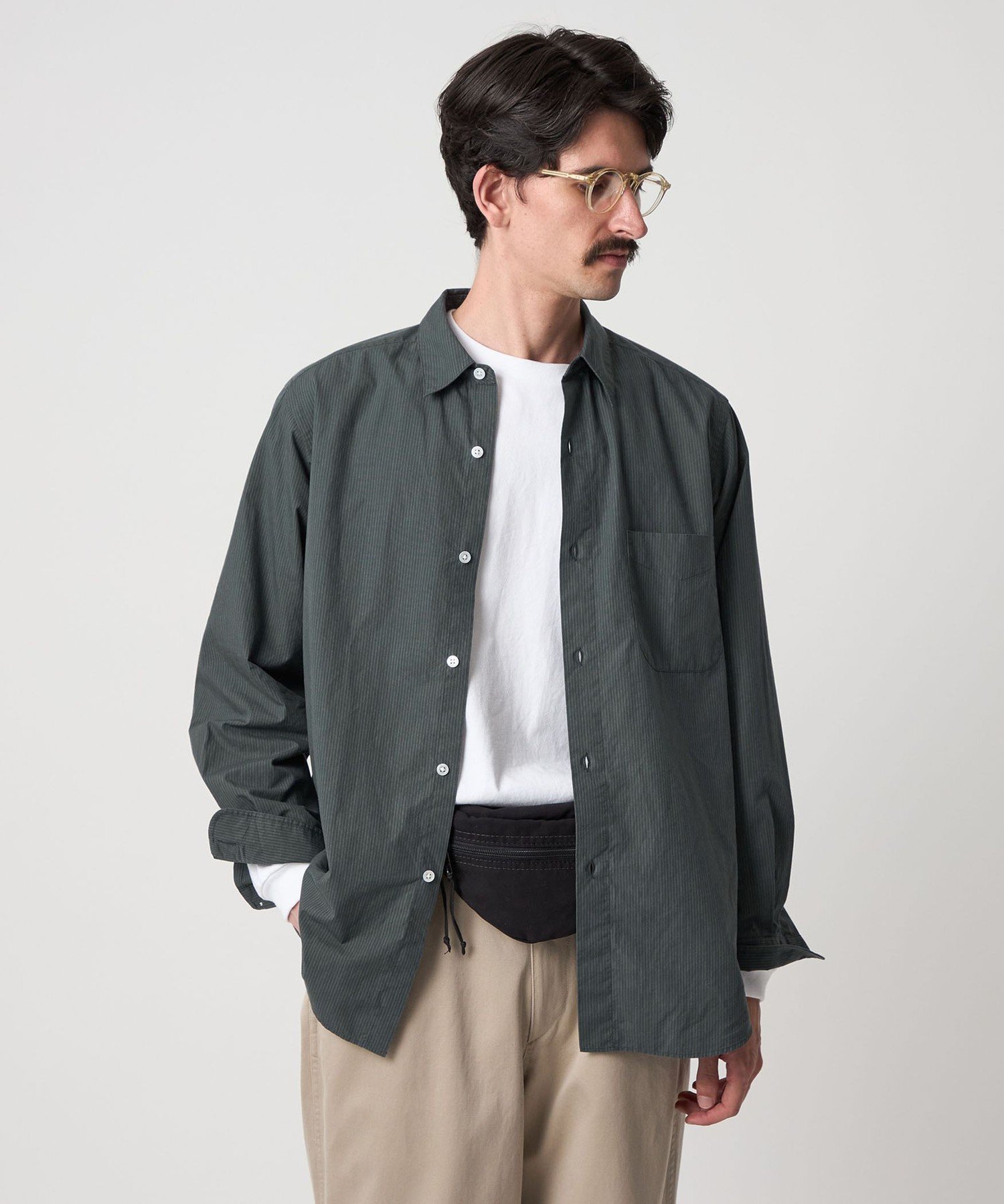 Steven Alan コンパクトヤーン ストライプ レギュラーカラー シャツ BEAUTY&YOUTH UNITED ARROWS｜<Steven Alan> 60 コンパクトヤーン