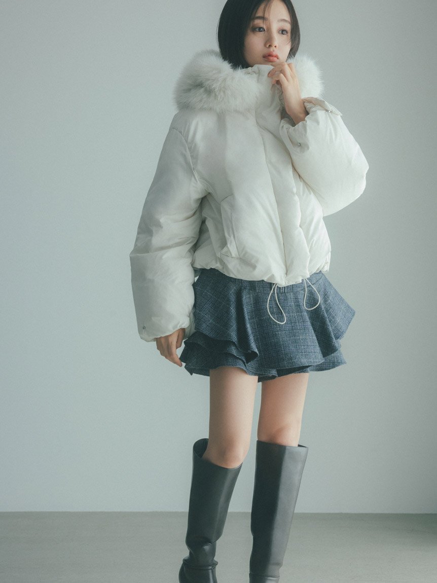 SNIDEL｜レイヤードフリルミニスカショーパン【カンヘウォン着用