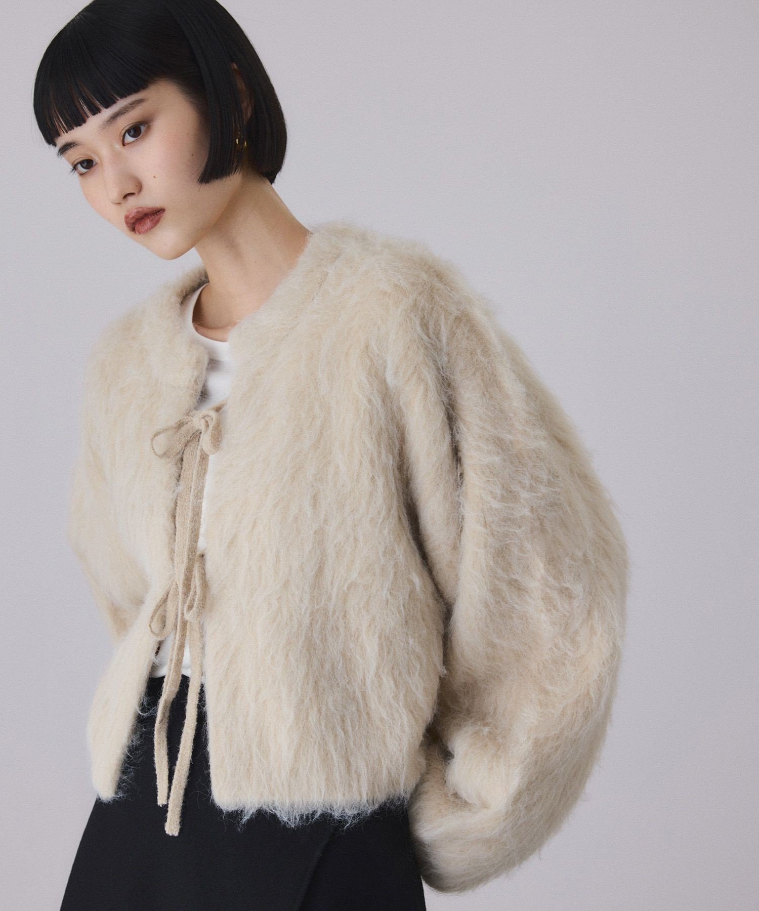 ADAM ET ROPE'｜アルパカフラッフィーカーディガン | Rakuten Fashion