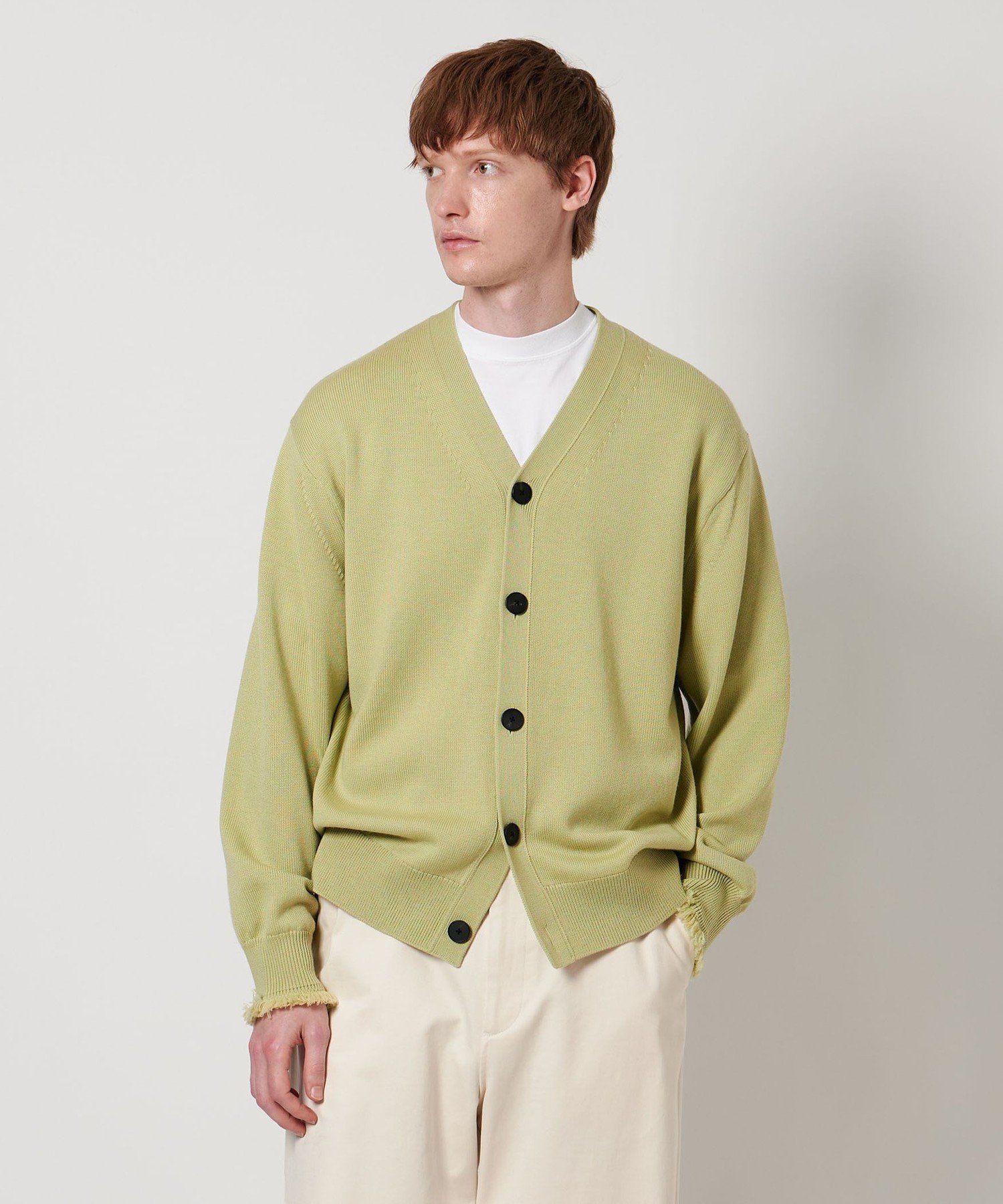 LOEFF⭐︎ユナイテッドアローズ ⭐︎袖フリンジカーディガン LOEFF＞9ゲージ フリンジ カーディガン UNISEX