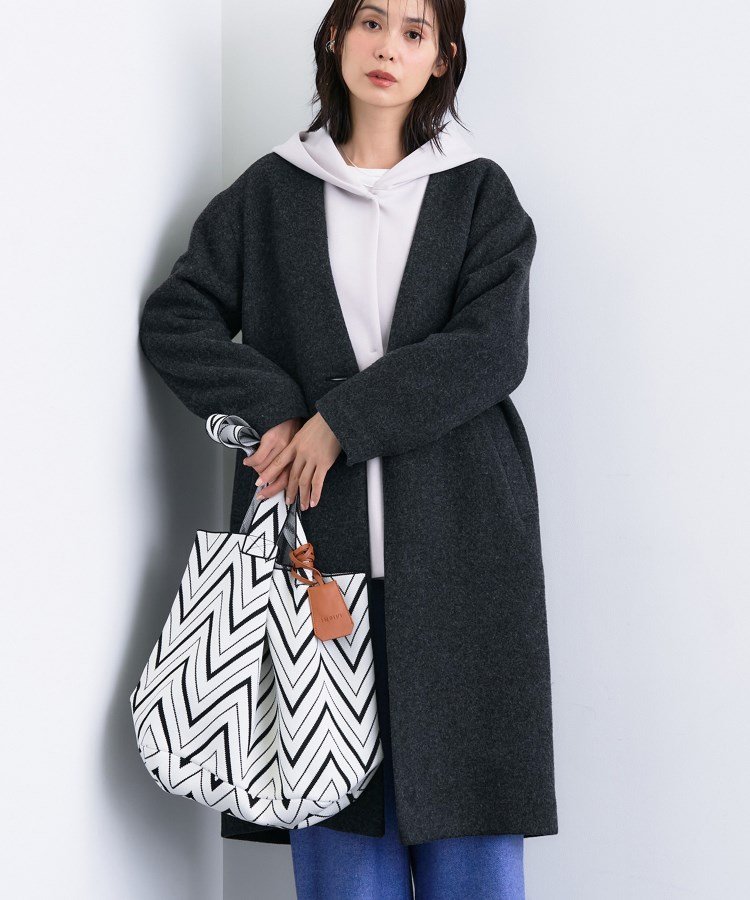 INDIVI｜【軽量/ウール混】ライトフォルム ロングコート | Rakuten