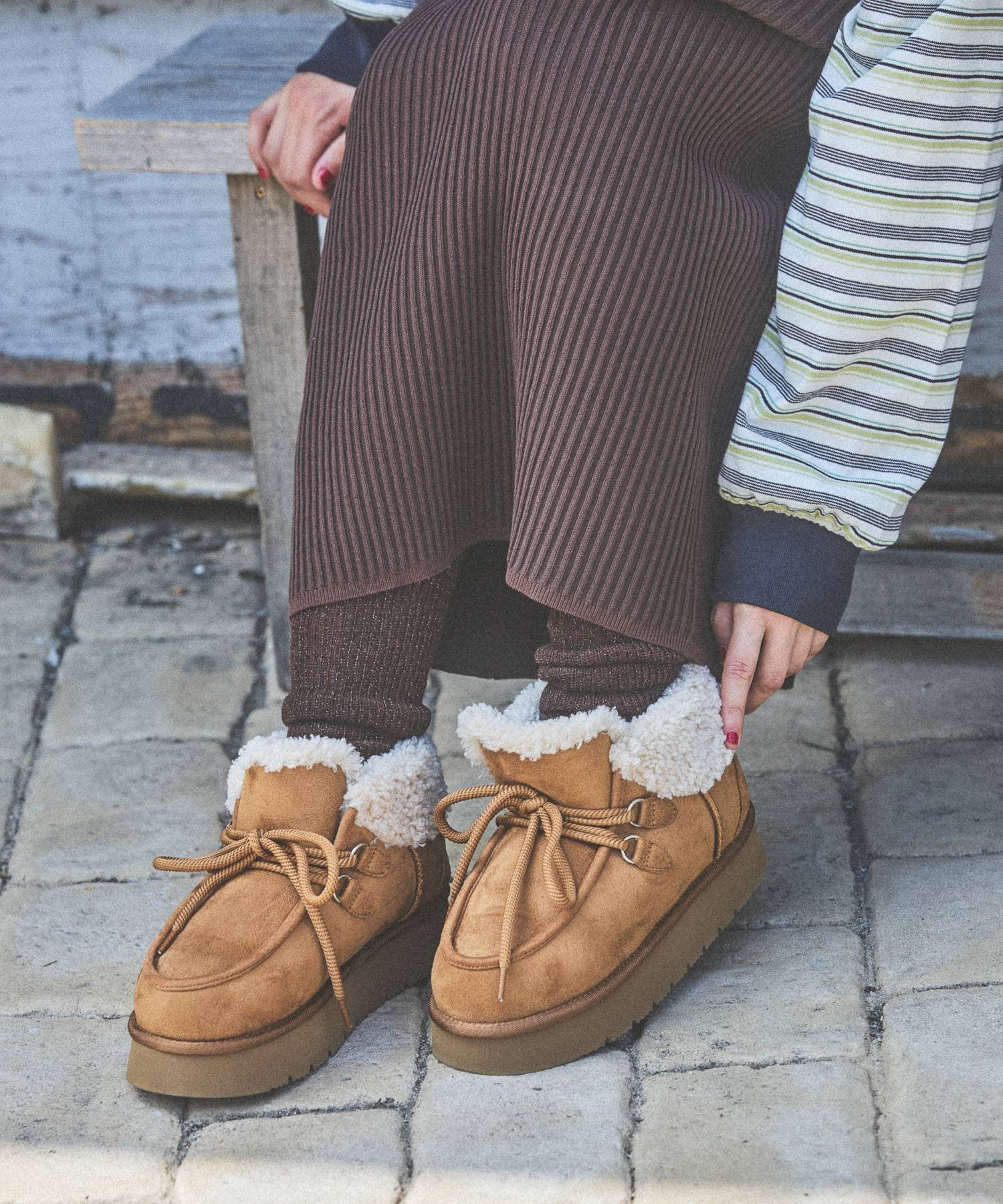 niko and ｜オリジナルフェイクムートンモカシンブーツ | Rakuten