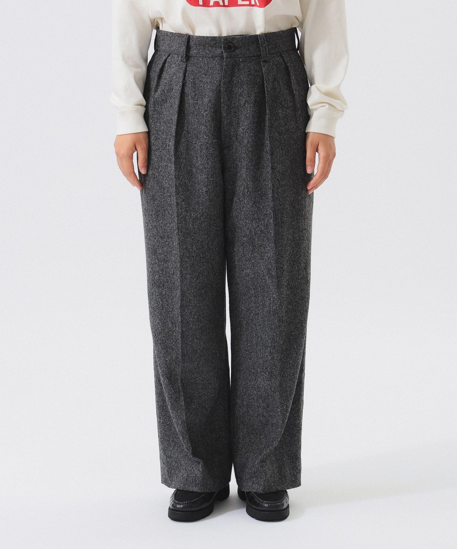 BEAMS WOMEN｜ツイード ワイド スラックス | Rakuten Fashion(楽天