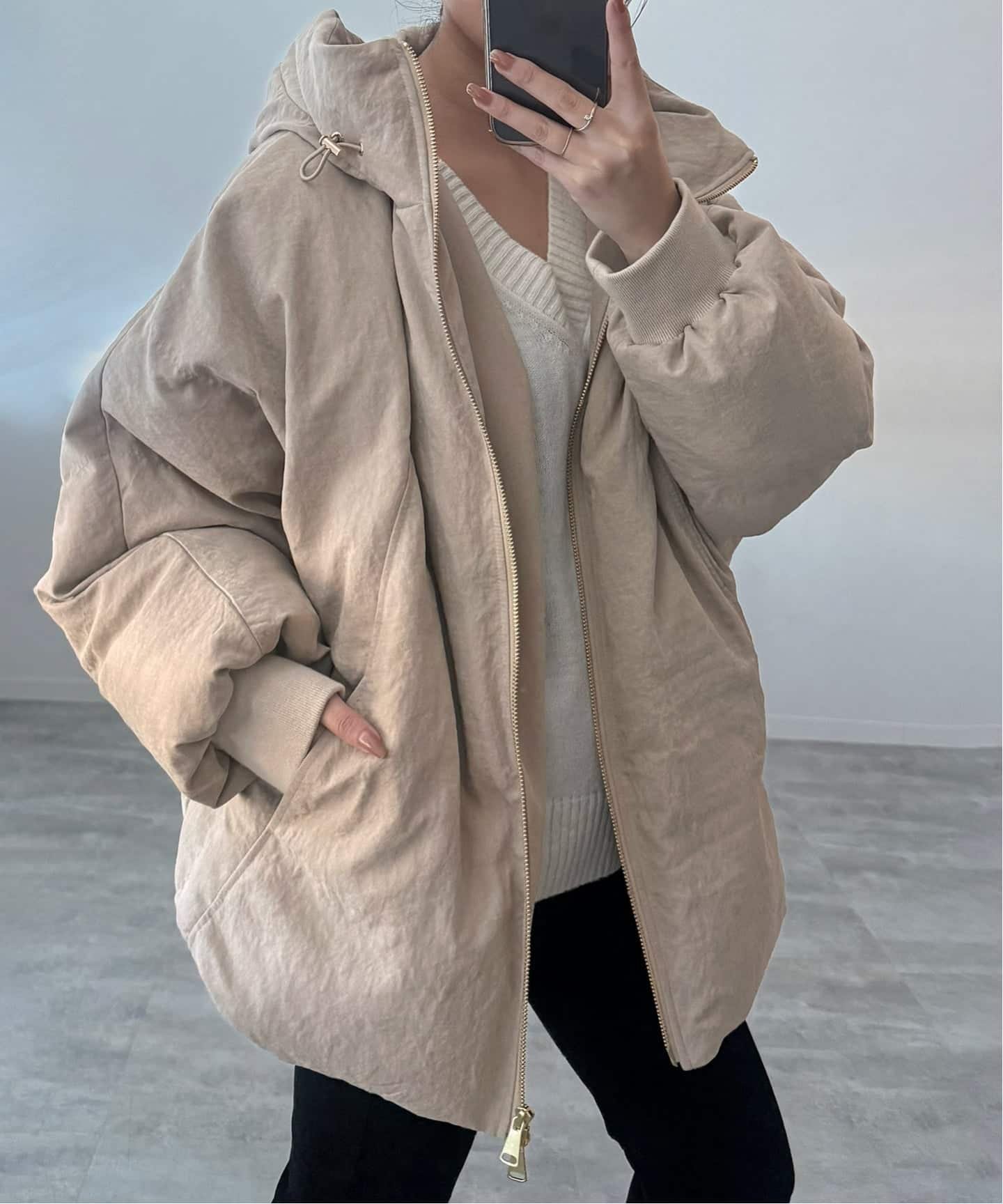 SLOBE IENA｜中綿ボリュームフードブルゾン | Rakuten Fashion(楽天