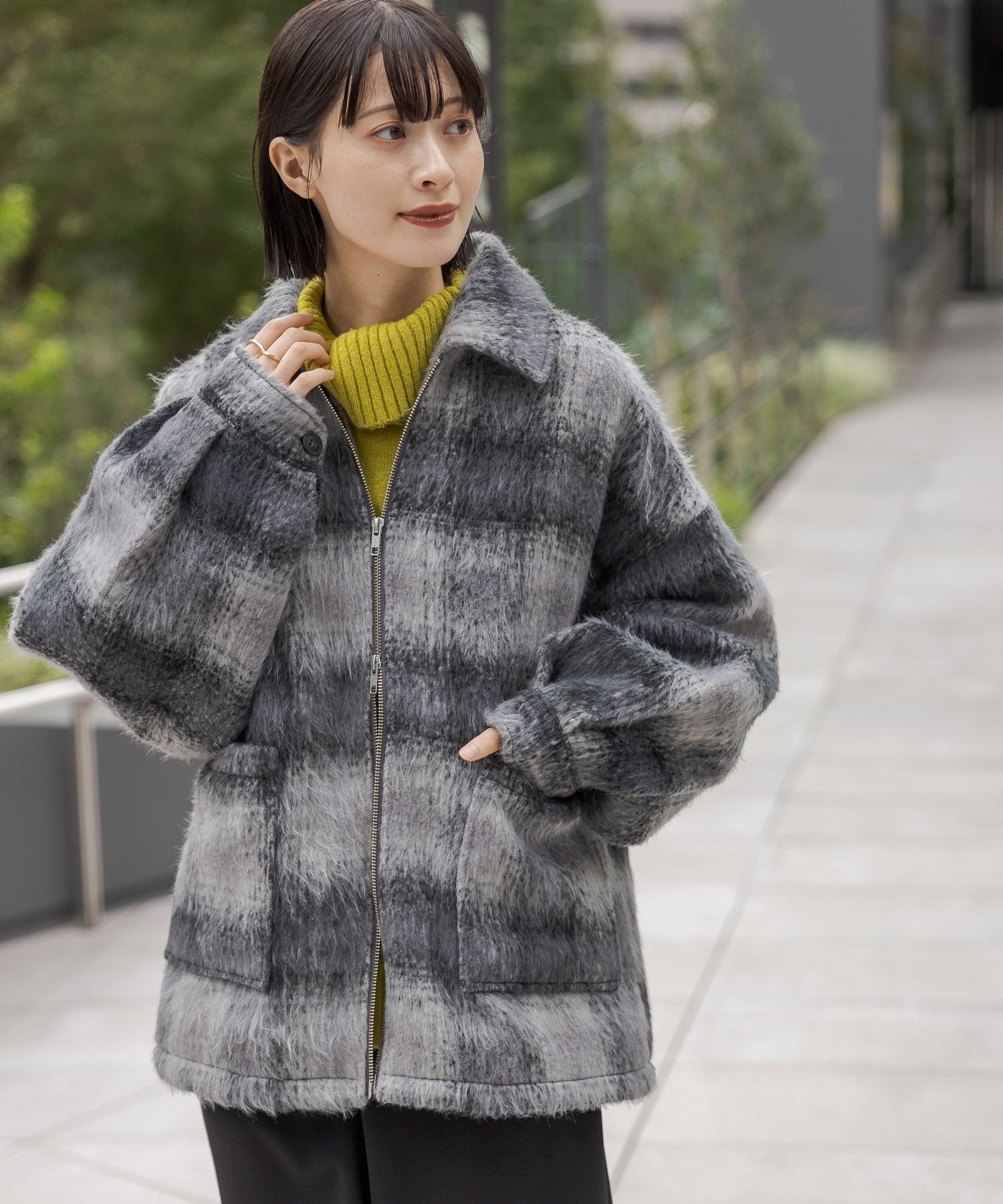 LAKOLE｜シャギージップブルゾン | Rakuten Fashion(楽天ファッション