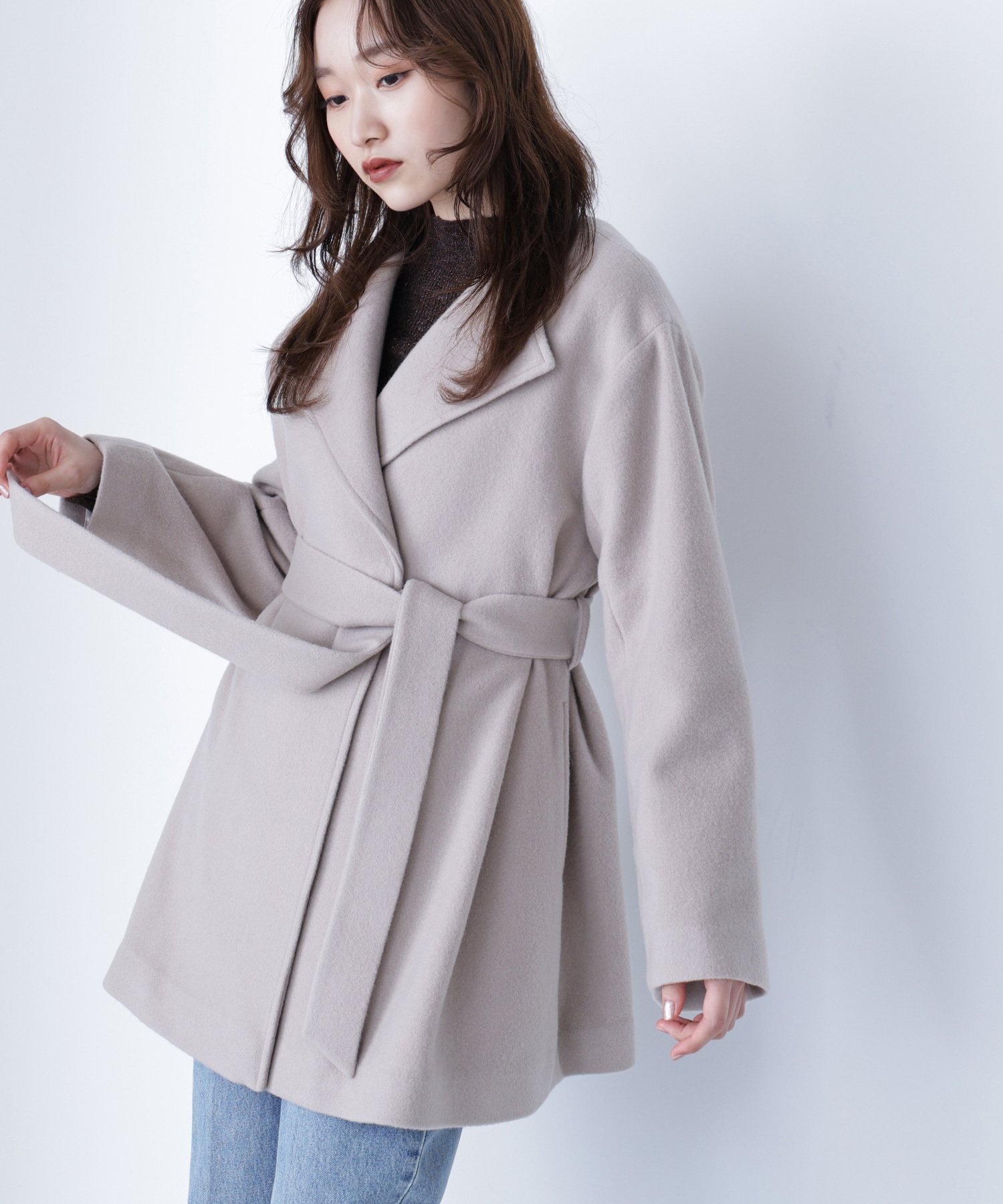 NATURAL BEAUTY BASIC｜ベルテッドミディコート | Rakuten Fashion