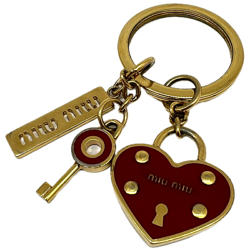 楽天市場】【中古】MIUMIU ミュウミュウ バッグチャーム キーリング