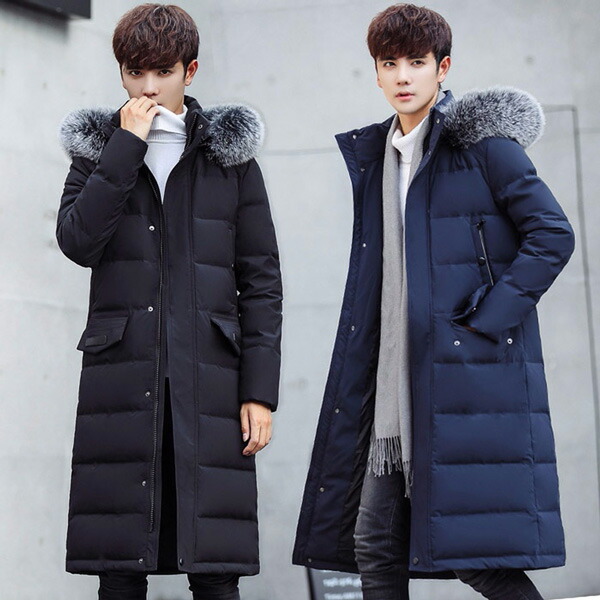 楽天市場】ダウンジャケット 超ロング メンズ 防風 ダウン コート